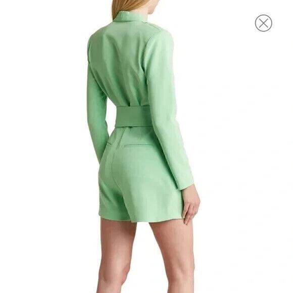 ALC Heston Blazer Romper Long Sleeve Women's No Belt Green Size 4 - Picture 2 of 9